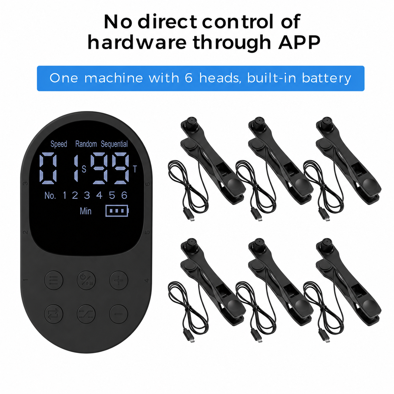X1 auto clicker controller with six wired click heads